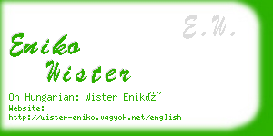 eniko wister business card